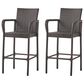 Hearth and Haven Littleton Outdoor Bar Stool in Brown (Set of 2), , large