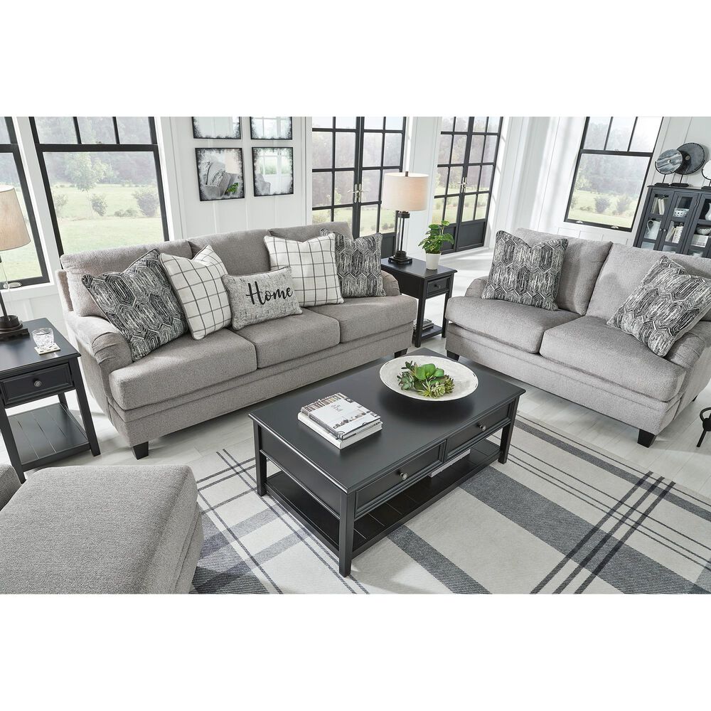 Ashley Davinca Stationary Loveseat in Charcoal, , large