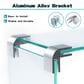 HOMLUX 31" Fire Pit Glass Flame Wind Guard with Aluminum Corner in Clear, , large