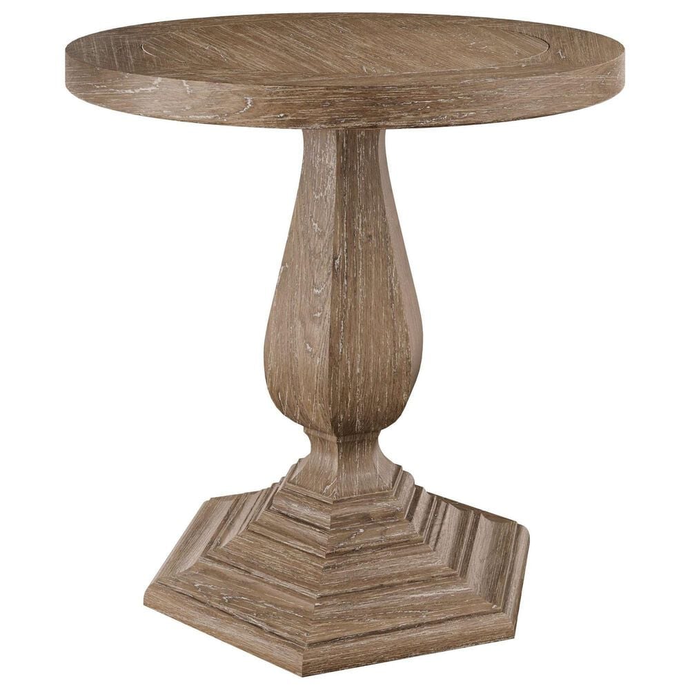 Hekman Chateaux Round End Table in Brown, , large