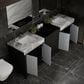 Lexora Home Zilara 84" Double Bathroom Vanity in Black and Grey with 11 cm Castle Grey Marble Top and Rectangular Sinks, , large