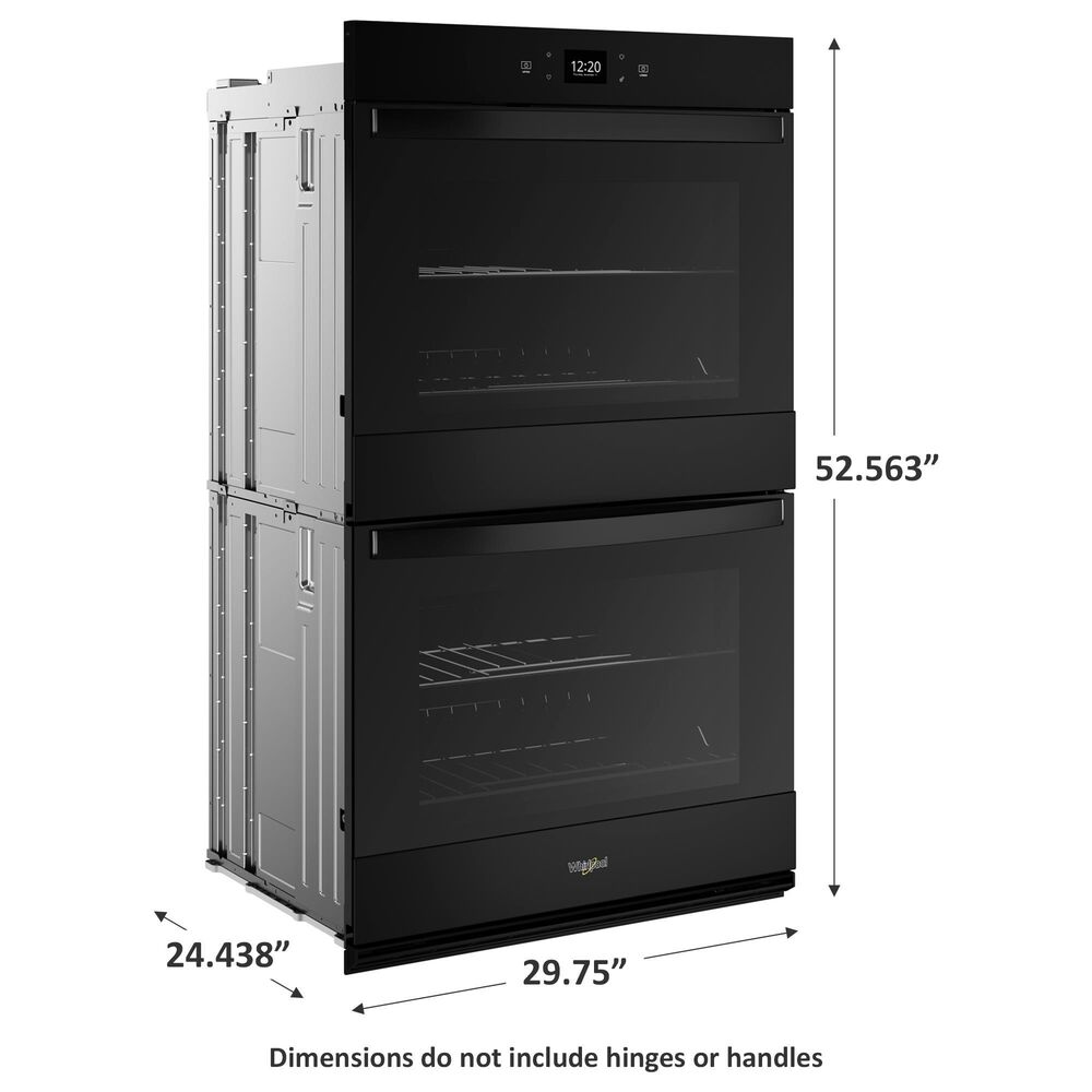 Whirlpool 30&quot; Smart Built-In Electric Convection Double Wall Oven with Air Fry in Black, , large
