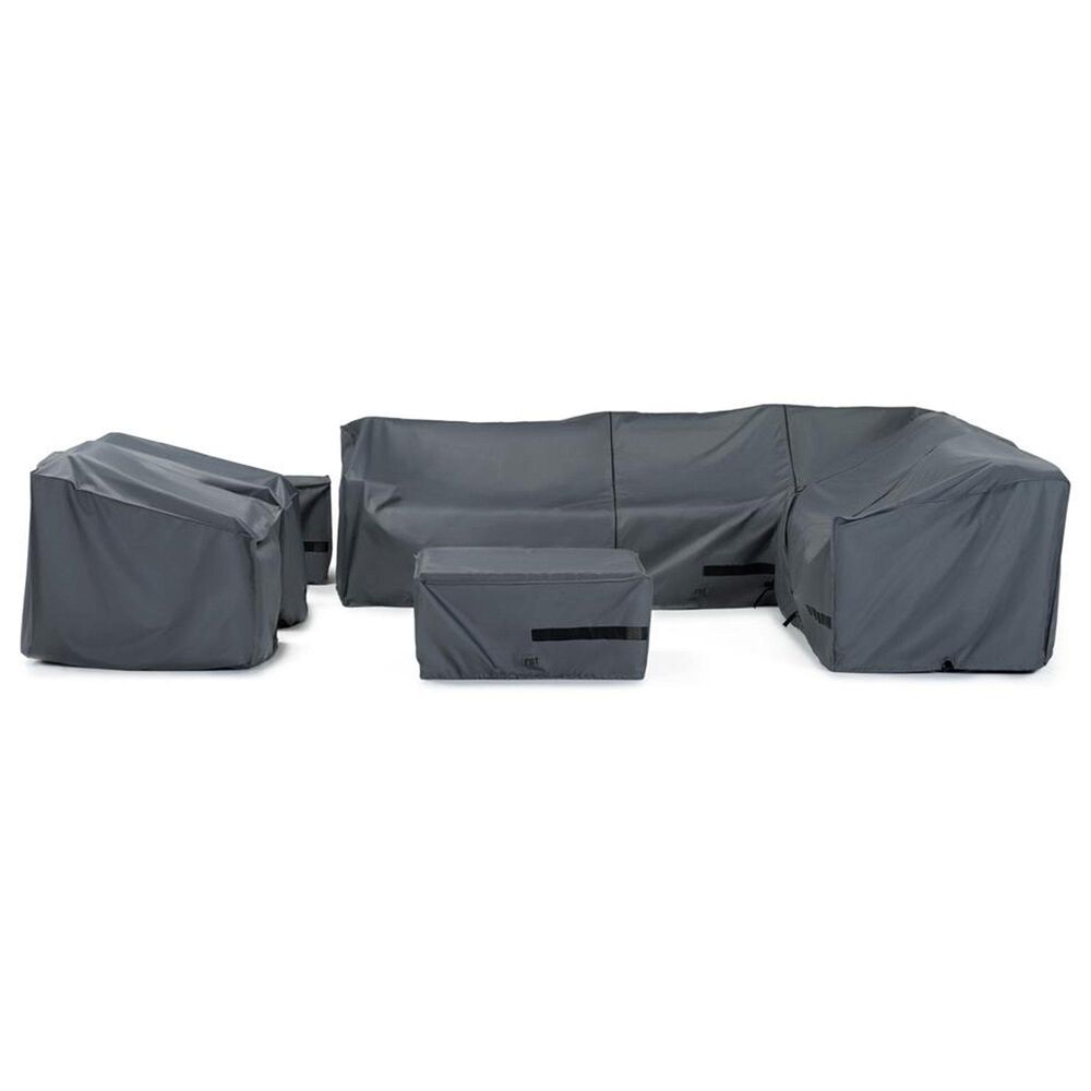 RST Brands Kooper 9-Piece Patio Sectional Cover Set in Gray, , large