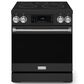 Thork Kitchen Gordon Ramsay 4.55 Cu. Ft. 30" Professional Electric Range with Stainless Steel Handle Kit in Black, , large