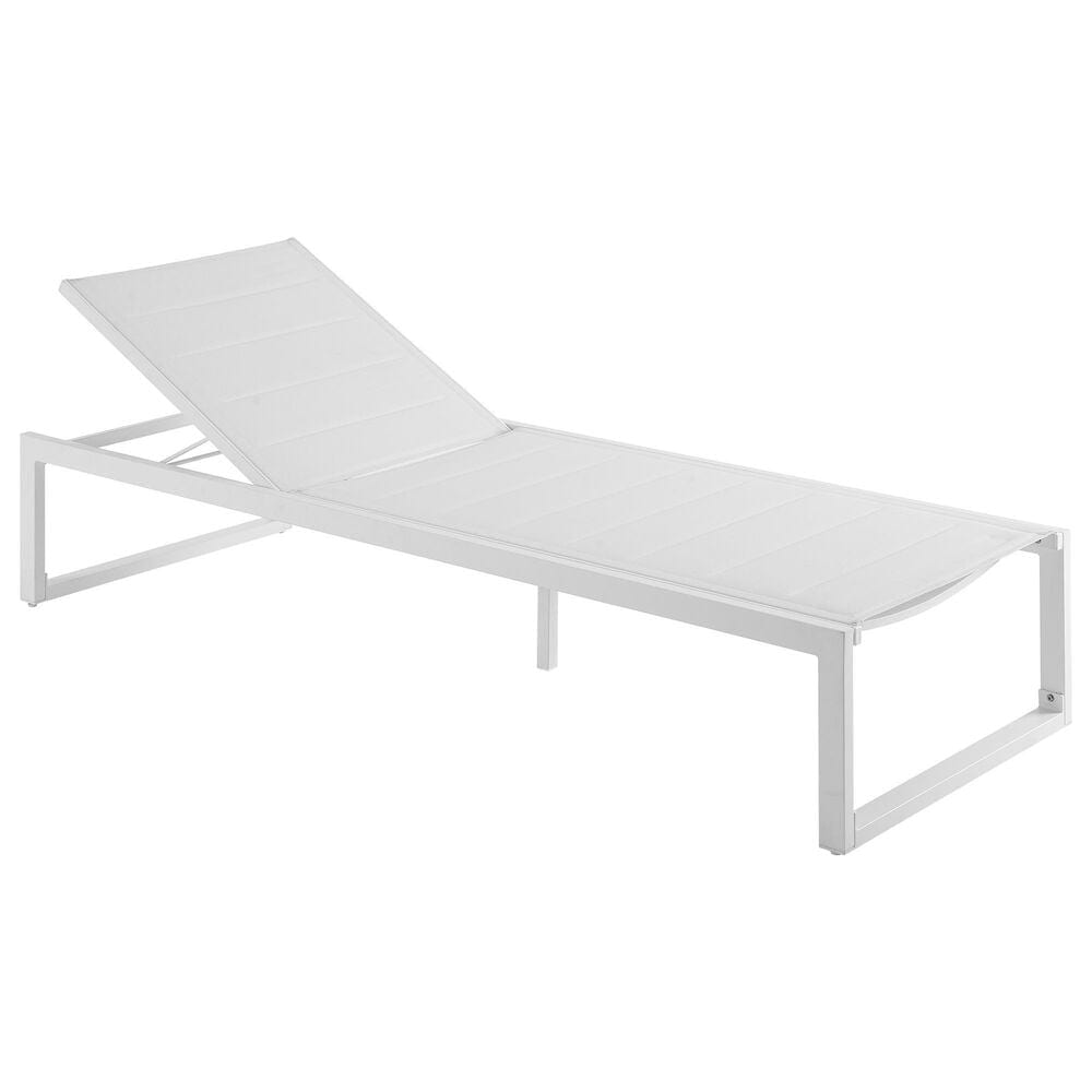 Linon Home Decor Holland Patio Chaise Lounge in White, , large