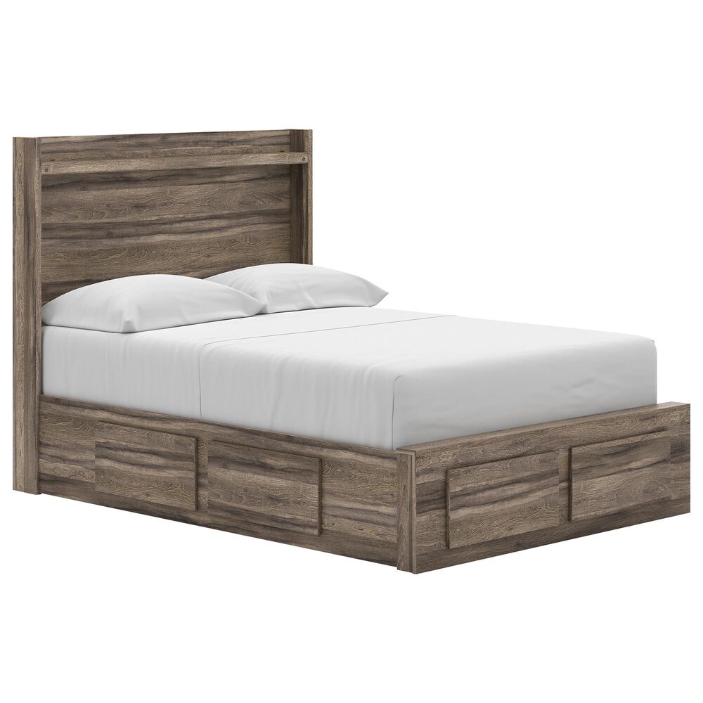 Ashley Elbrim Full Storage Bed in Weathered Brown, , large