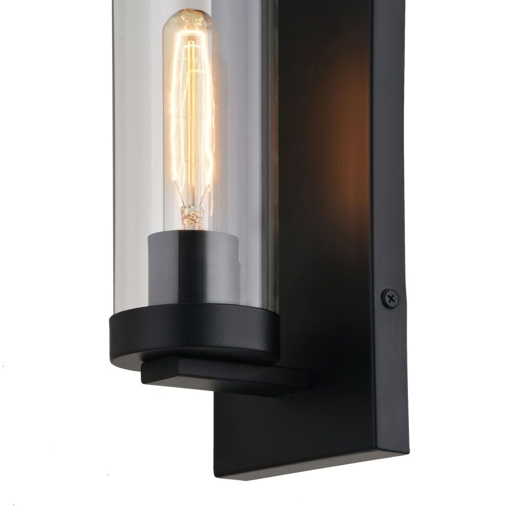 Vaxcel Grantley 1-Light Outdoor Wall Sconce in Matte Black, , large