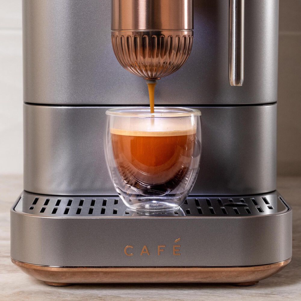 Cafe 40.5 Oz Affetto Espresso Machine + Frother in Stainless Steel, , large