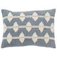 Rizzy Home 14" x 20" Diamond and Striped Down Filled Lumbar Pillow in Blue, , large