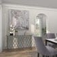 Maple and Jade Console Table with Mirrored Glass Top in Silver, , large