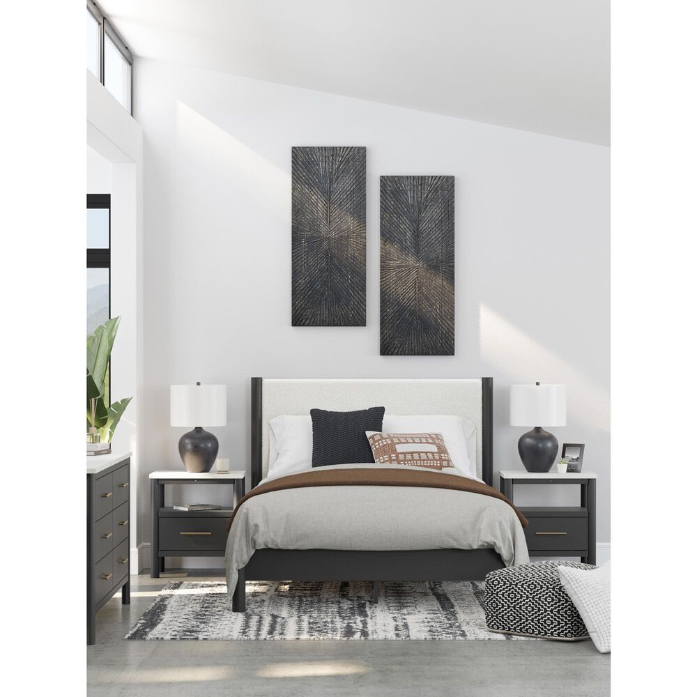 Ashley Cadmori 3-Piece Queen Platform Bedroom Set in Black and White, , large