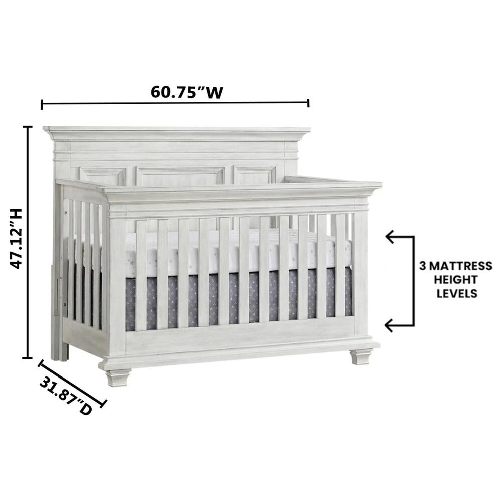 Oxford Baby Weston 2-Piece Crib and Dresser Nursery Set in Vintage White, , large