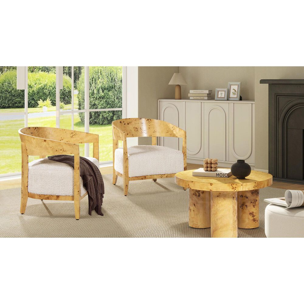 Jennifer Taylor Home Madrid Accent Chair in Seashell White, , large