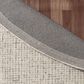 L&R Resources Criss Cross Ivory and Greige 6" Round Area Rug, , large