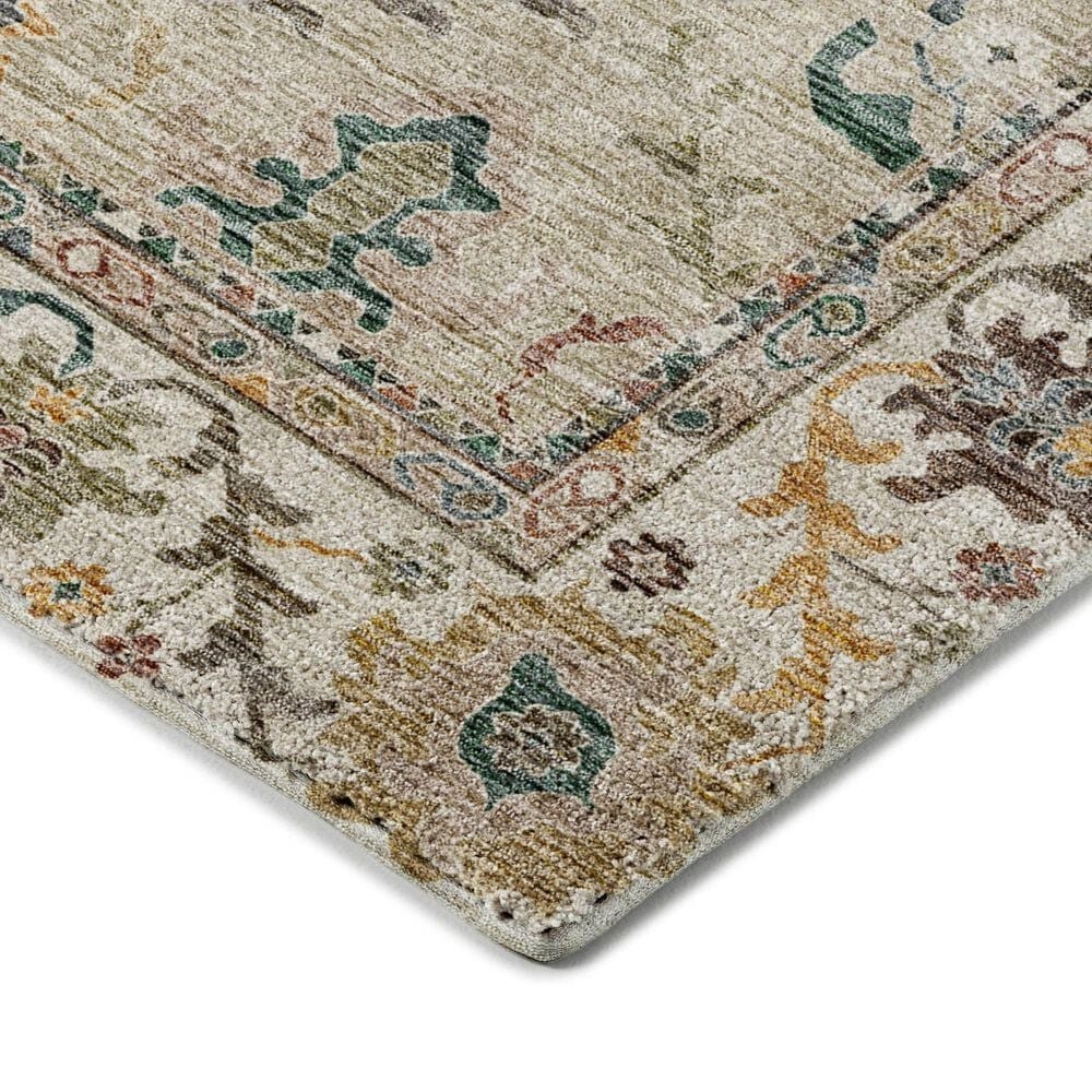 Dalyn Rug Company Silk Road Putty, Ivory, Taupe, Gold, Copper, Blue and Wheat 6&#39;6&quot; x 9&#39;6&quot; Area Rug, , large