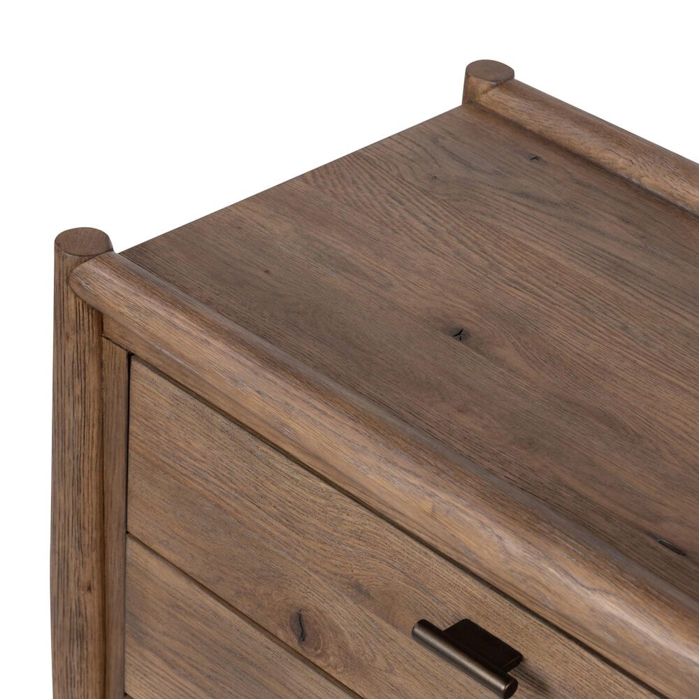 Four Hands Glenview 3-Drawer Nightstand in Weathered Oak, , large