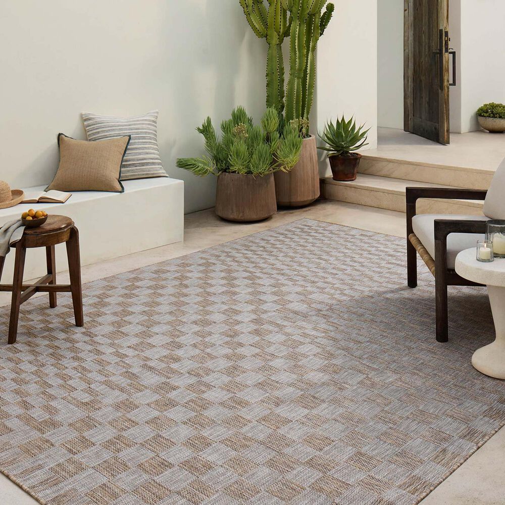 Amber Lewis x Loloi Topanga Natural and Dove 9&#39;2&quot; x 12&#39; Indoor/Outdoor Area Rug, , large