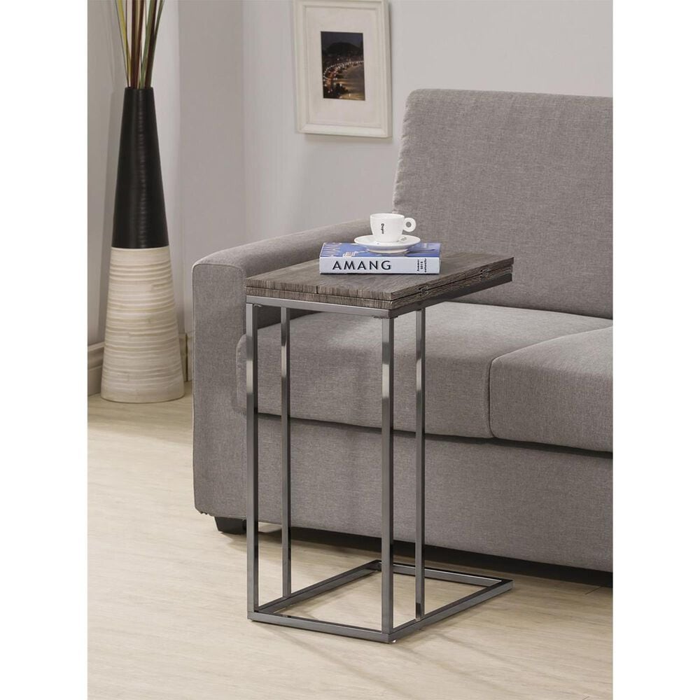 Pacific Landing Accent Table in Black and Weather Grey, , large