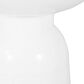 Hearth and Haven Large Patio End Table with Circular Design in White, , large