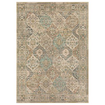 Karastan Estate Hartwell 2" x 3" Beige, Blue, Green, Grey and Coral Area Rug, , large