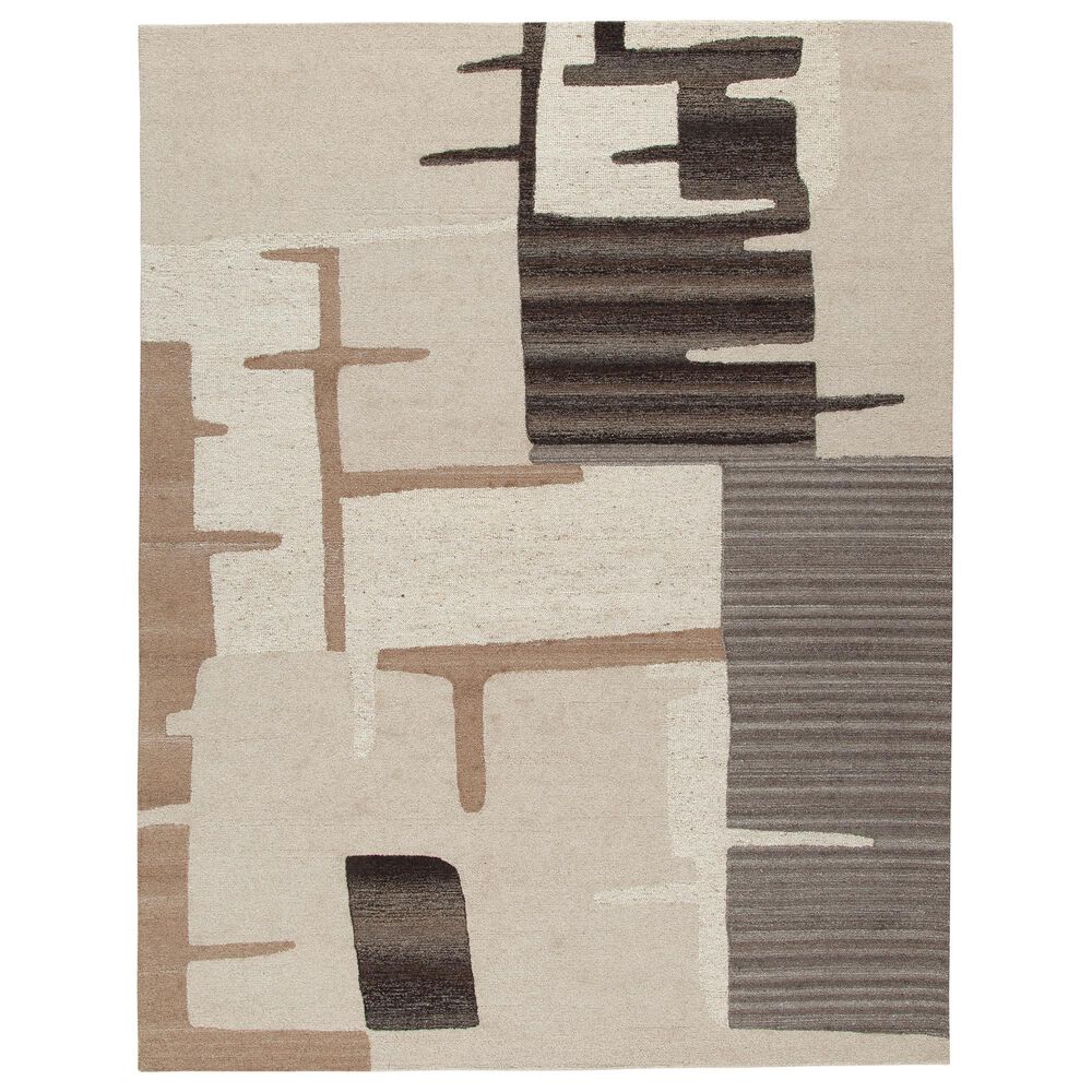 Ashley Kencher 8" x 10" Beige and Brown Area Rug, , large