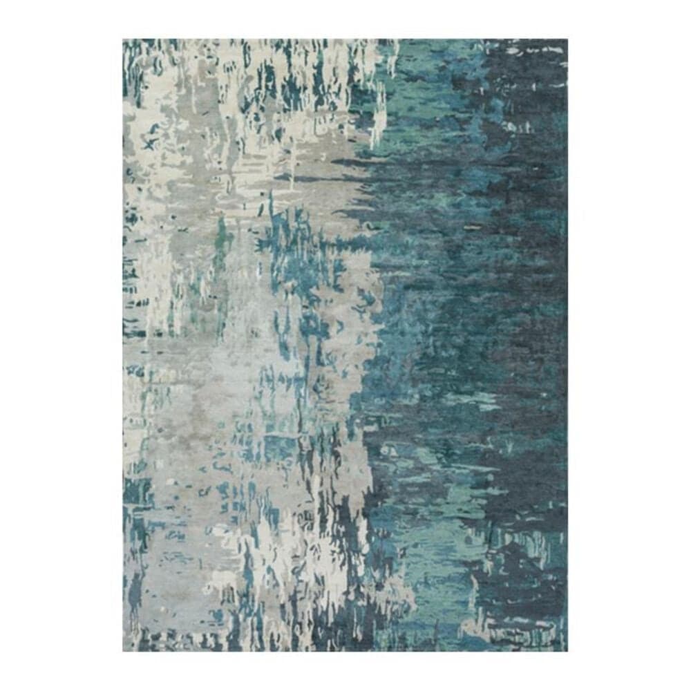 Surya Banshee BAN-3343 5" x 8" Teal, Sage, Ivory and White Area Rug, , large