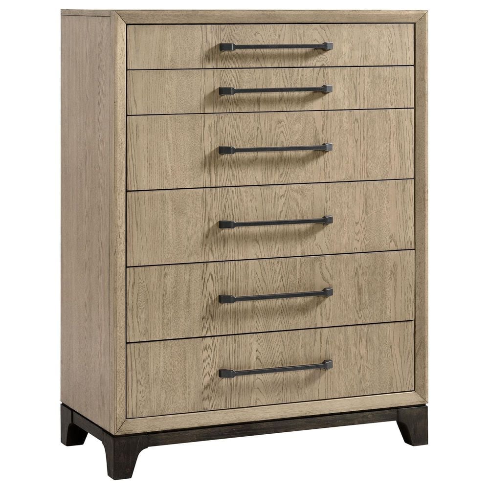 Emerald Home Furnishings Sutton Place 6-Drawer Chest in Caramel and Cocoa Brown, , large