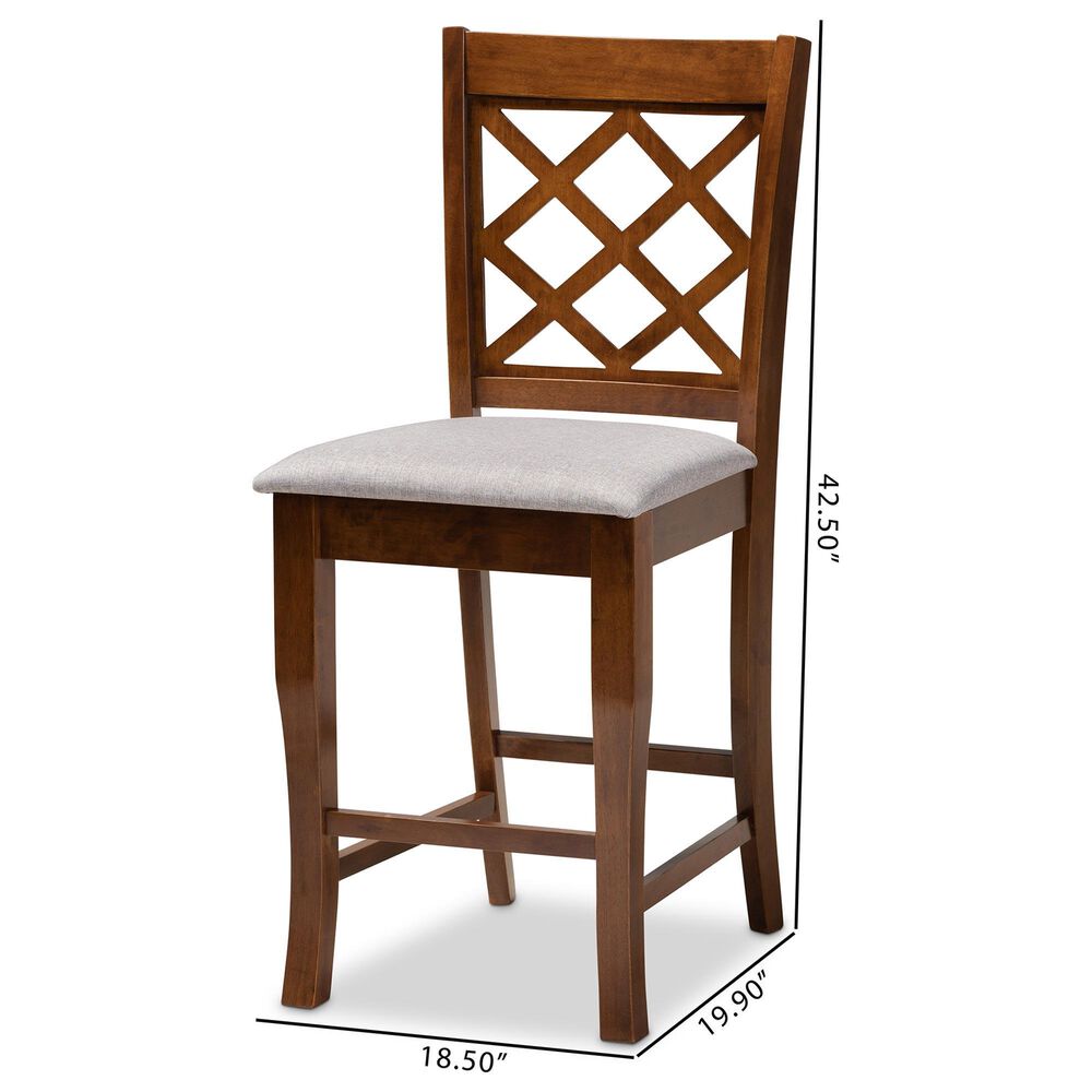 Baxton Studio Aria Counter Height Pub Chair in Walnut Brown (Set of 2), , large