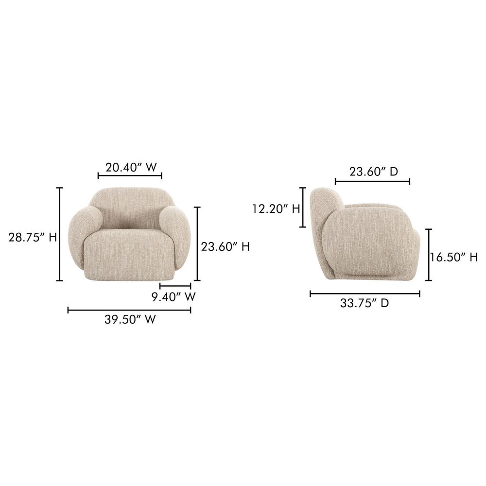 CityLine Hazel Lounge Chair in Off White, , large