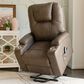 Linon Home Decor Peoria Power Lift Recliner in Mushroom, , large