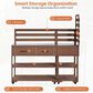 HOMLUX 62.3"" Outdoor Kitchen Island in Brown, , large