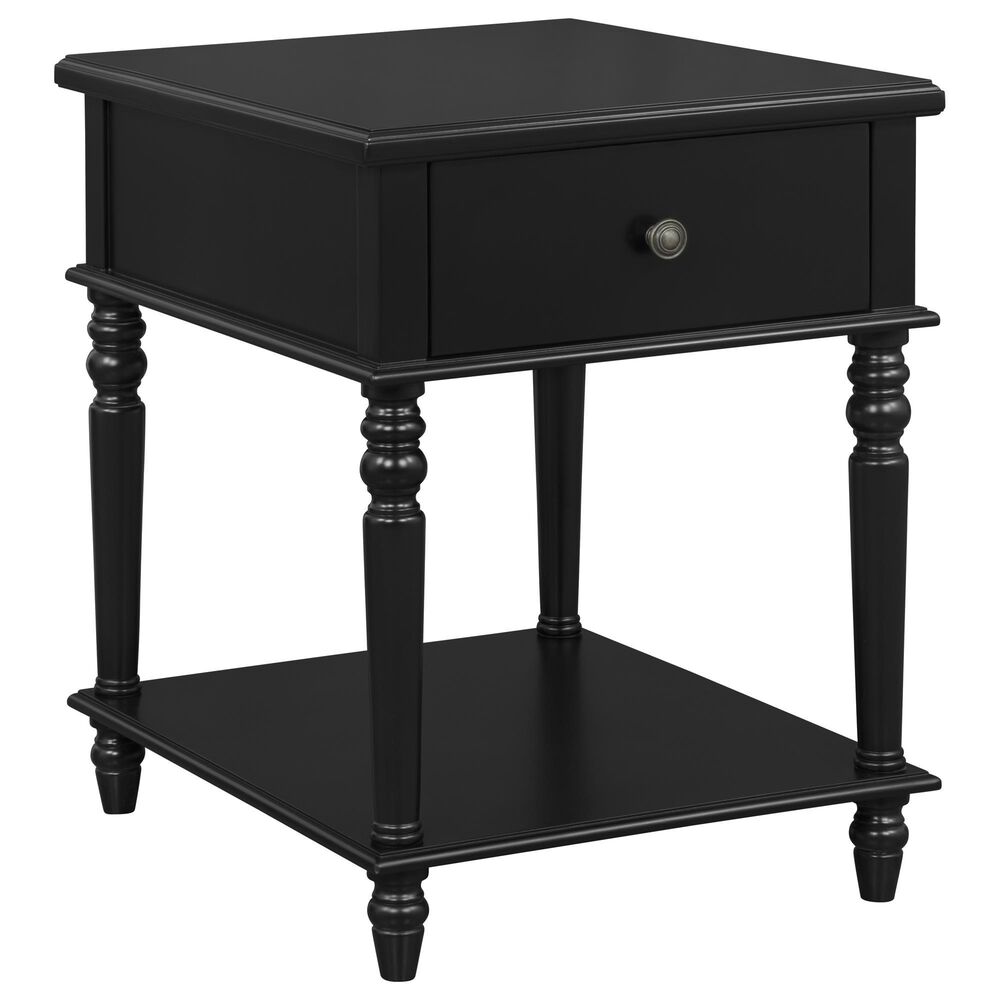 Linon Home Decor Mcghie Side Table in Matte Black, , large