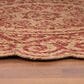L&R Resources Synergy 54125RED 6" Round Tan and Raspberry Red Area Rug, , large