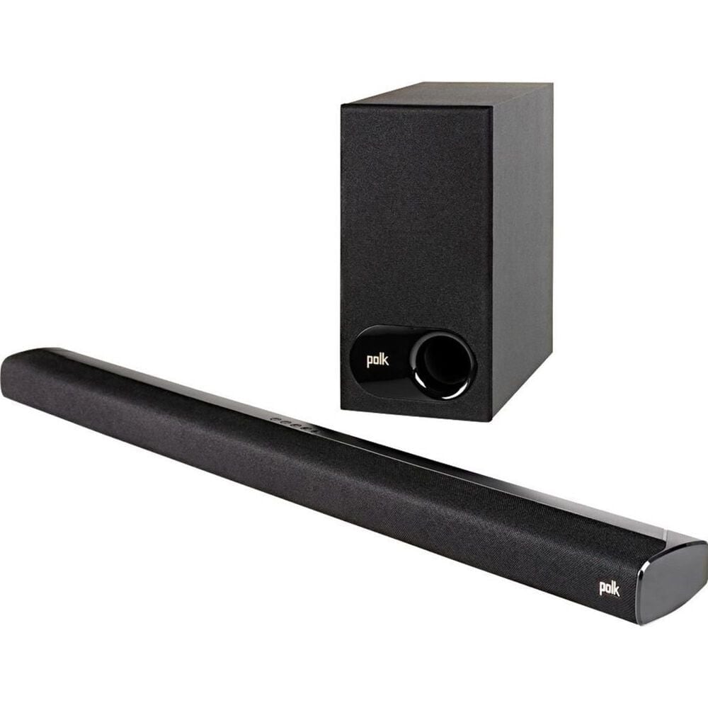 Polk Audio 2.1 Channel Soundbar and Wireless Subwoofer System in Black, , large