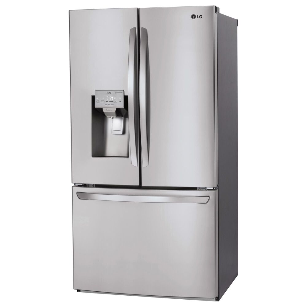 Lg 22 Cu Ft 3 Door Counter Depth French Door Refrigerator In Stainless Steel With Dual Icemakers Nebraska Furniture Mart