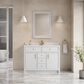 James Martin Bellshire 48" Single Bathroom Vanity in Bright White with Single Hole 3 cm White Zeus Silestone Top and Rectangular Sink, , large