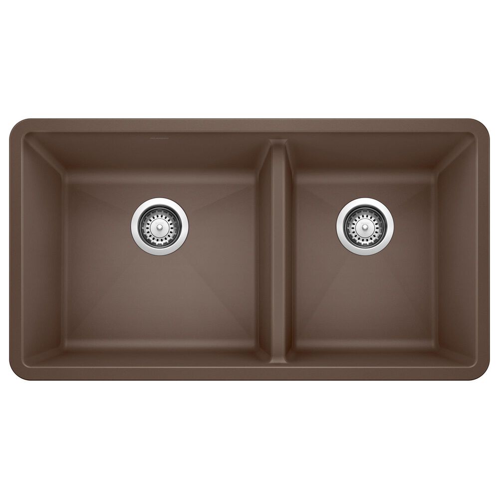 Blanco Precis 33" 1-3/4 Double Bowl Kitchen Sink in Cafe, , large