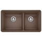 Blanco Precis 33" 1-3/4 Double Bowl Kitchen Sink in Cafe, , large