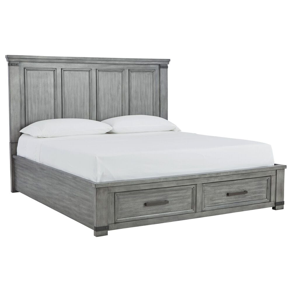 Ashley Russelyn King Storage Bed in Gray, , large