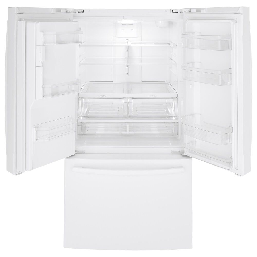 GE Appliances 25.6 Cu. Ft. Capacity 3-Door French Door Refrigerator in White, , large