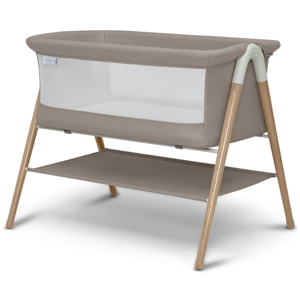 Delta Children Bondi Beechwood Bed Bassinet in Tan Melange, , large