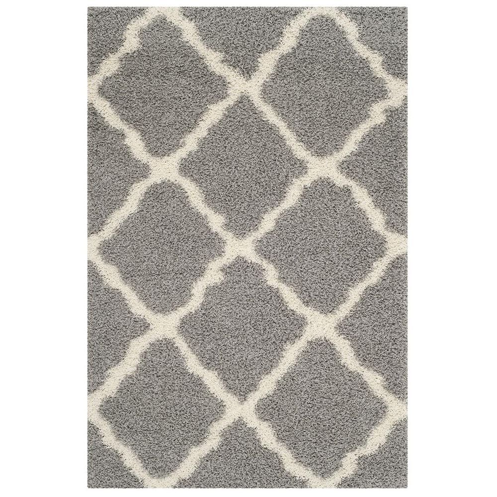 Safavieh Dallas Shag SGD257G-4 4" x 6" Grey/Ivory Area Rug, , large