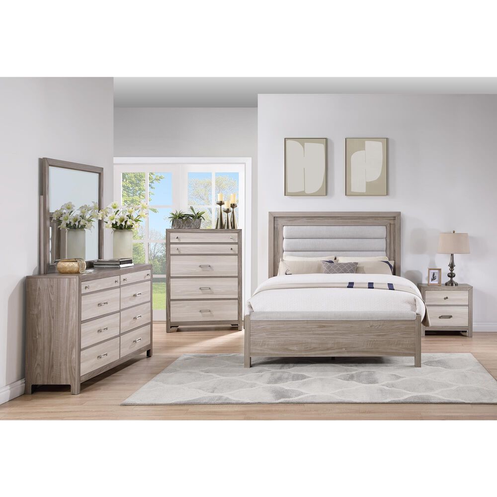 Boulder &amp; Pine Asher Gray Dresser and Mirror in Gray, , large