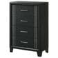 Crown Mark Charlie 5-Piece Queen Panel Bedroom Set in Charcoal, , large