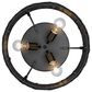 Golden Lighting Erma 3-Light Flush Mount with Black Wicker Shadein Matte Black, , large