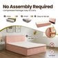 HOMLUX Plush Queen Mattress with Pink Headboard, , large
