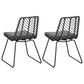 Hearth and Haven Deja Patio Chair with Gray Cushion in Gray (Set of 2), , large