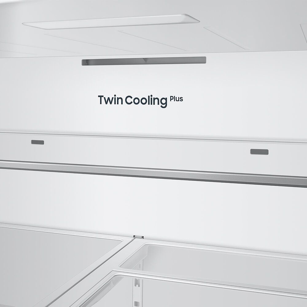 Samsung Bespoke Bespoke 30 Cu. Ft. 3-Door French Door Refrigerator - White Glass Top Family Hub Panels and Matte Gray Glass Bottom Panel Included, , large