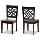 Baxton Studio Nicolette Side Chair in Dark Brown and Walnut Brown (Set of 2), , large