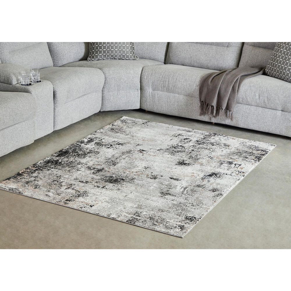 Ashley Langwell 5&#39; x 7&#39; Black, Gray and White Area Rug, , large